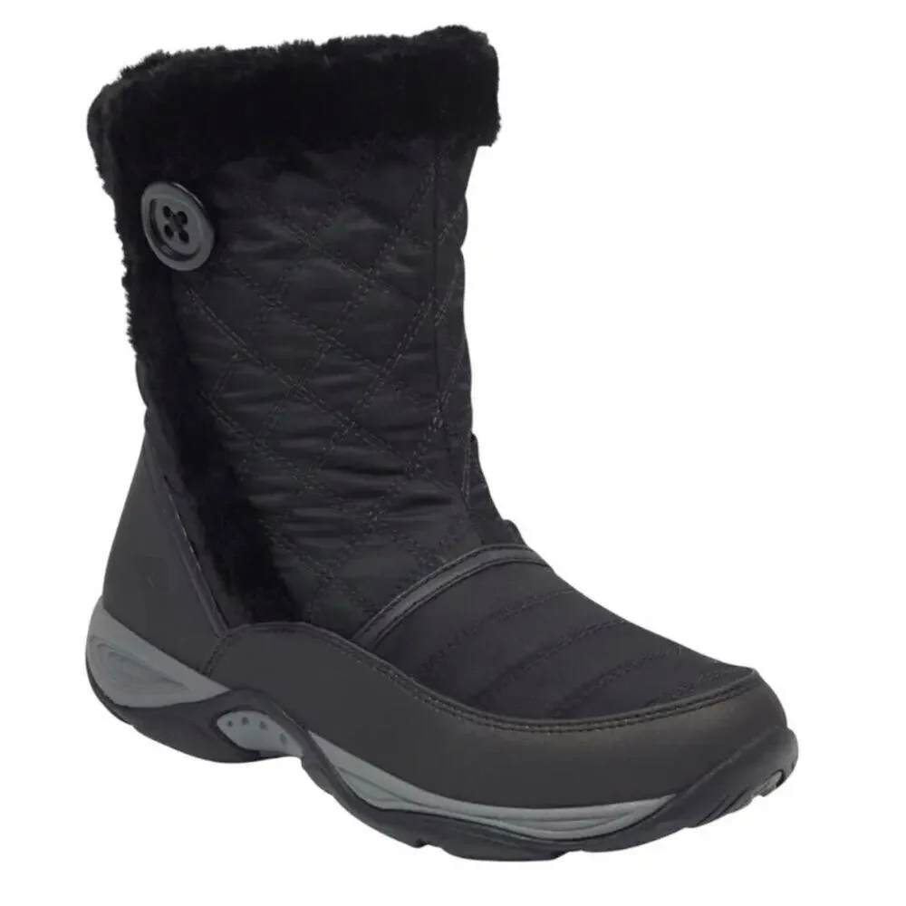 Easy Spirit Winter Boots Size 9.5 Black Removable Footbed Water Repellent‎ NEW